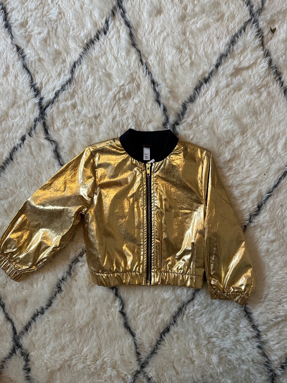 NWT Tea Collection Metalic Bomber Jacket